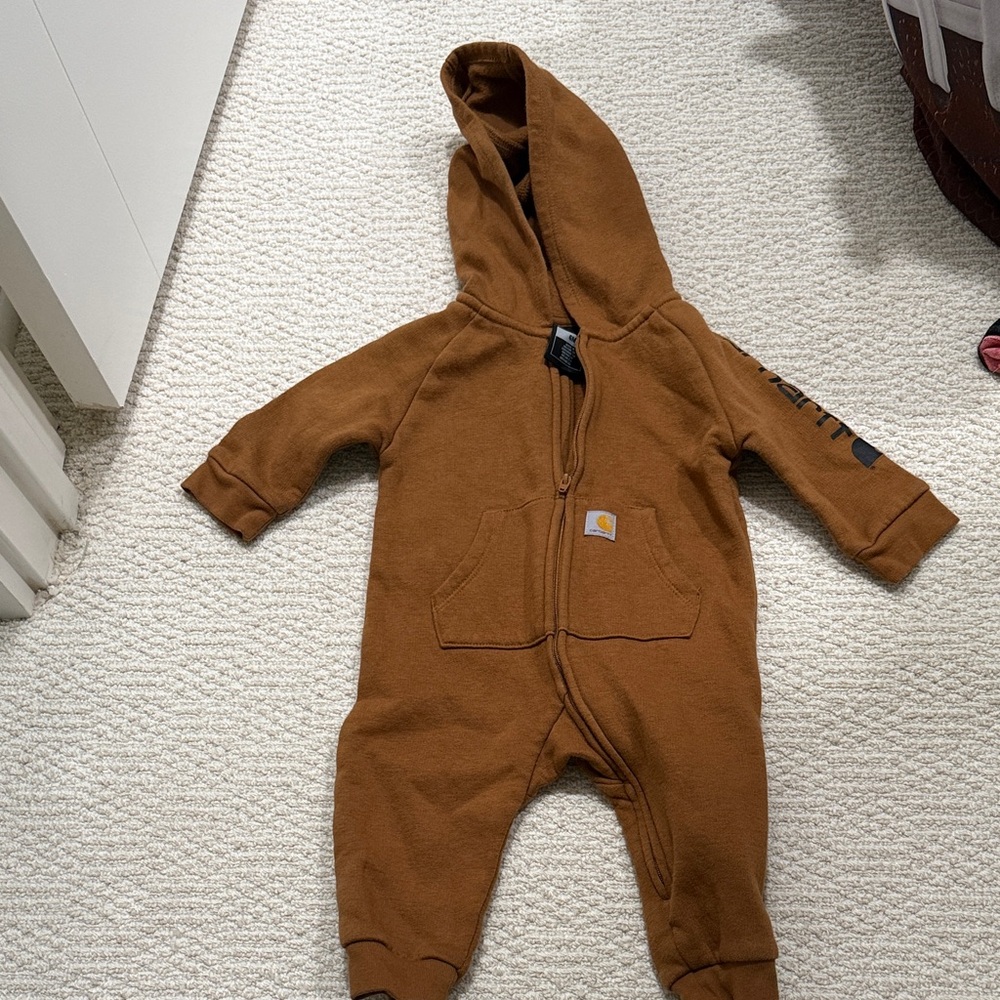 Carhartt Kids Brown Hooded Footie